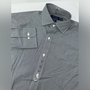 NWT Polo Ralph Lauren Gray Men’s Classic Fit Easy Care Sz 16.5 32/33 Shirt X1